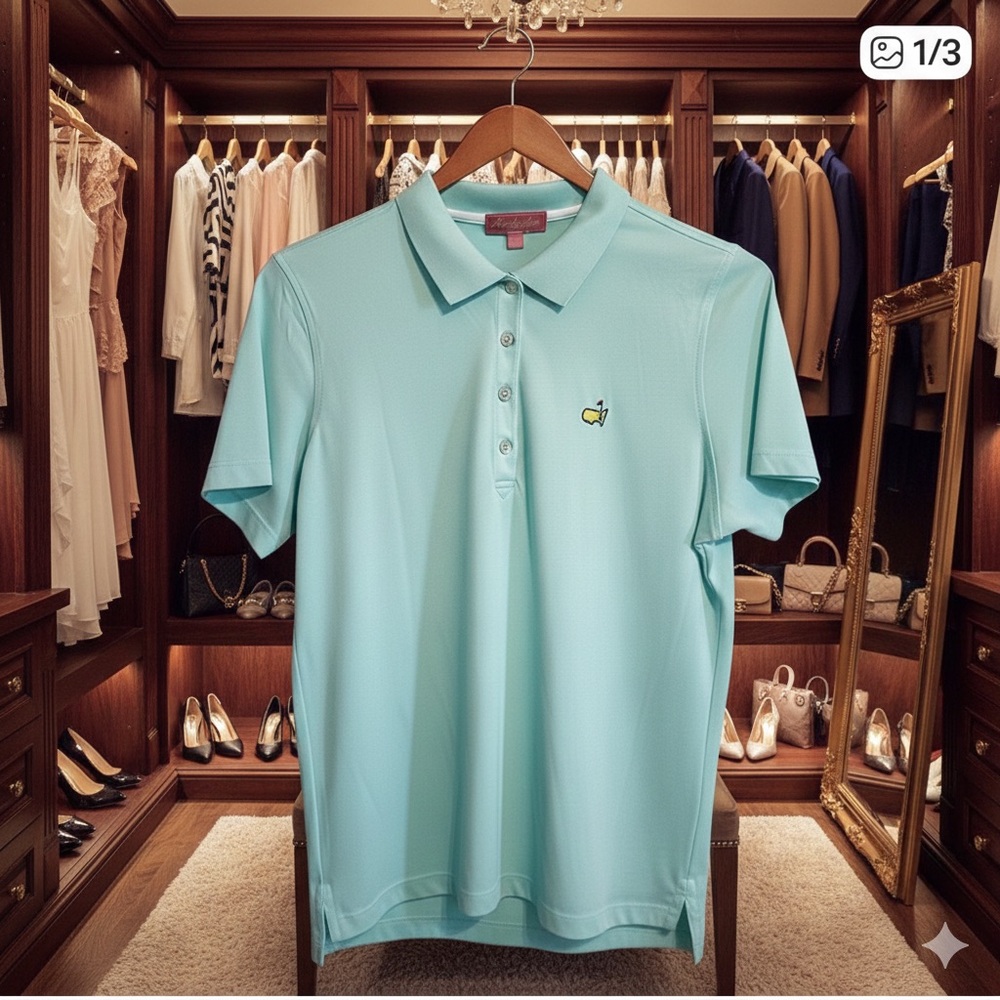 NWOT Authentic Masters Tournament Women’s Polo - Mint Green - Picture 2 of 2